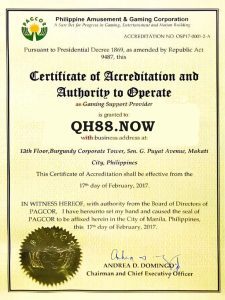 qh88now pagcor license